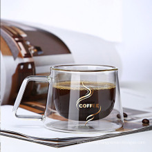 Double Glass High Borosilicate Simple Glass Coffee Cup Double Layer